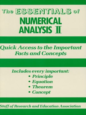 cover image of Numerical Analysis II Essentials
